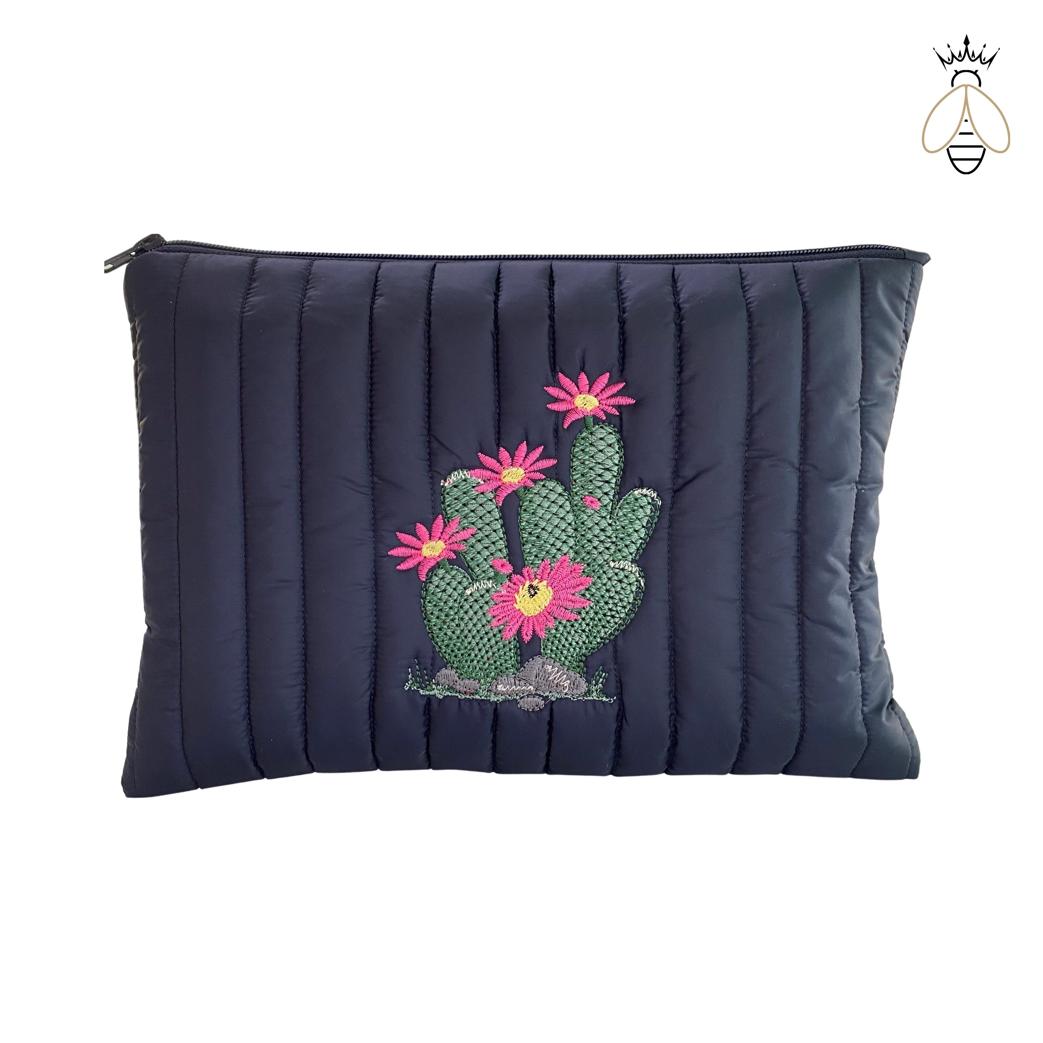 Aşkın İlk Tohumları Kapitone Lacivert El Çantası/Clutch