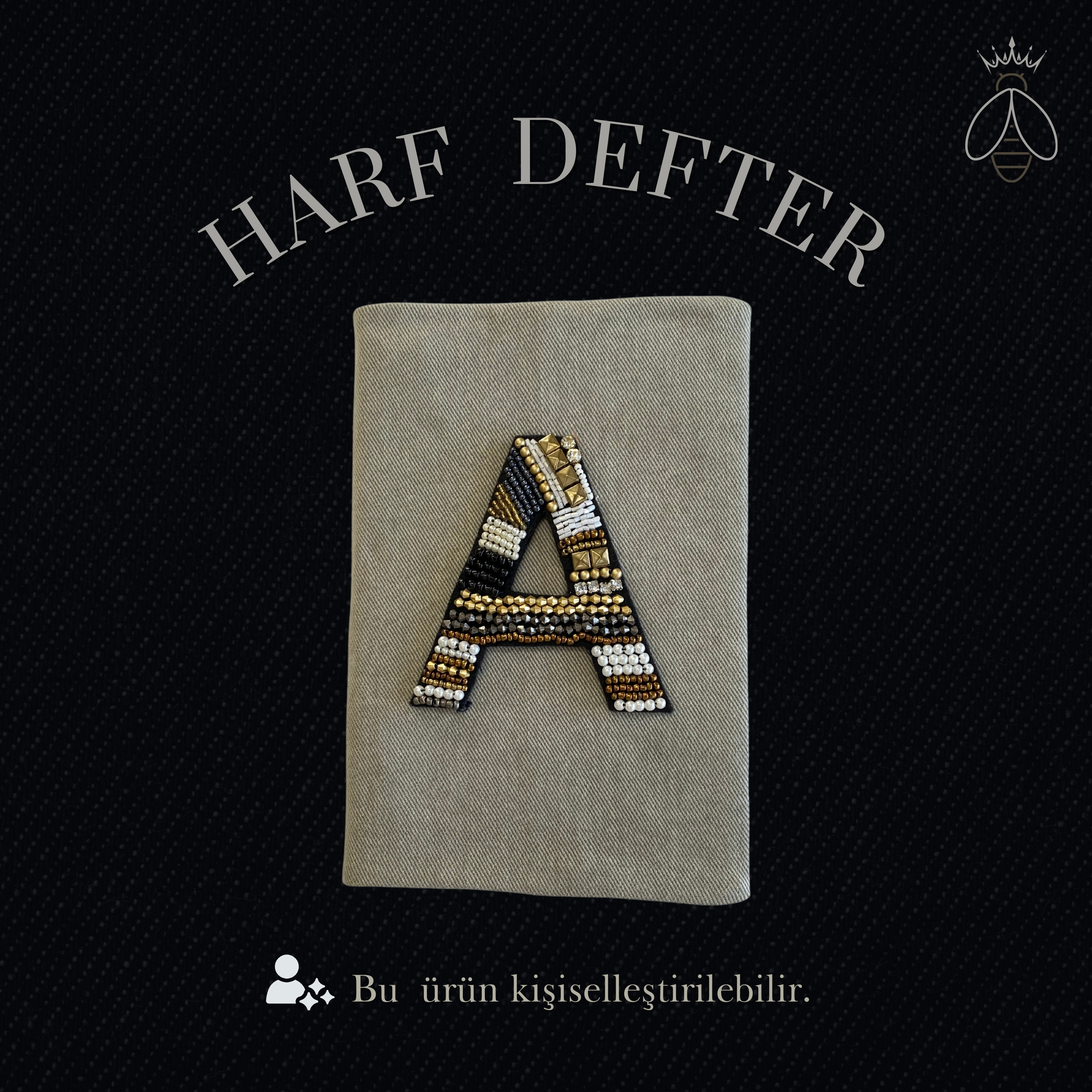 Kişiselleştirilebilir Harf İşlemeli Özel Tasarım Defter
